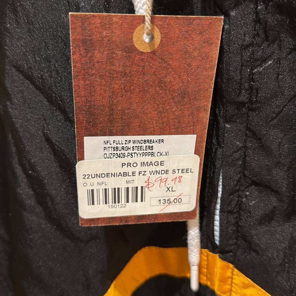 NWT Mitchell & Ness Steelers Windbreaker Jacket size XL - Picture 3 of 10